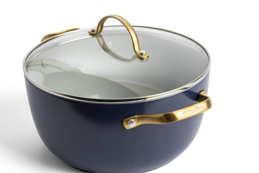Padova Navy Blue Covered Casserole 24cm/4.7L - GreenPan