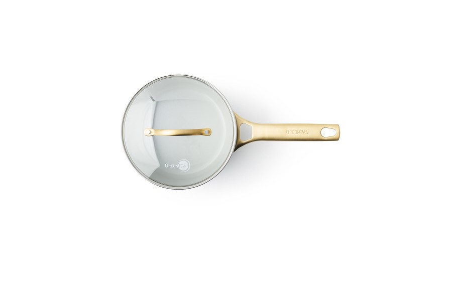Padova Smokey Blue Covered Saucepan 18cm / 2.01L - GreenPan