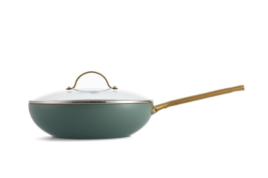 Padova Smokey Blue Covered Wok 28cm/3.7L - GreenPan