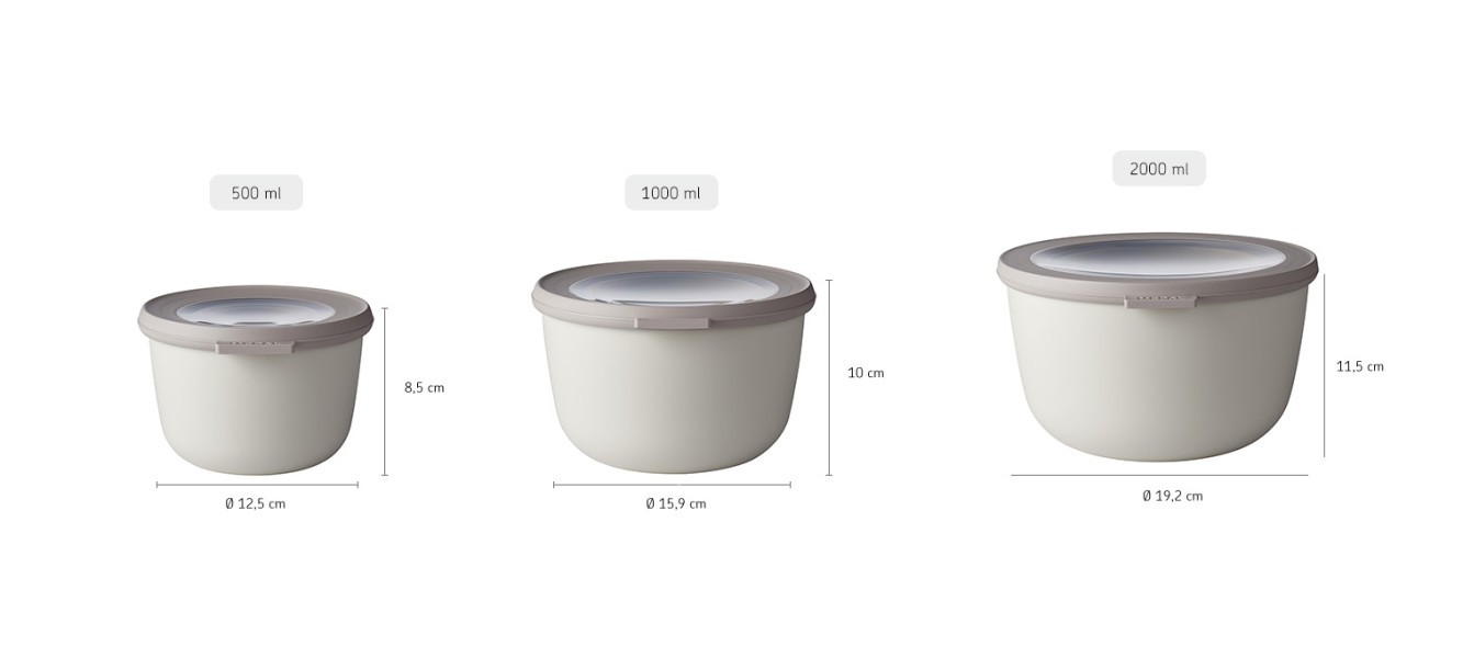 Cirqula Round Large Set 3 Piece Nordic White - Mepal