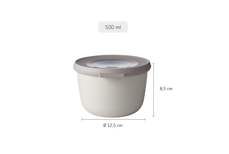 Cirqula Round 500ml Nordic White - Mepal