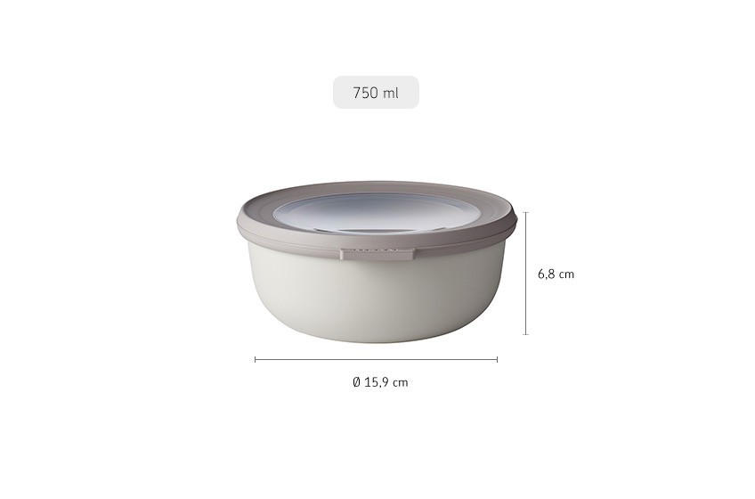 Cirqula Round 750ml Nordic White - Mepal