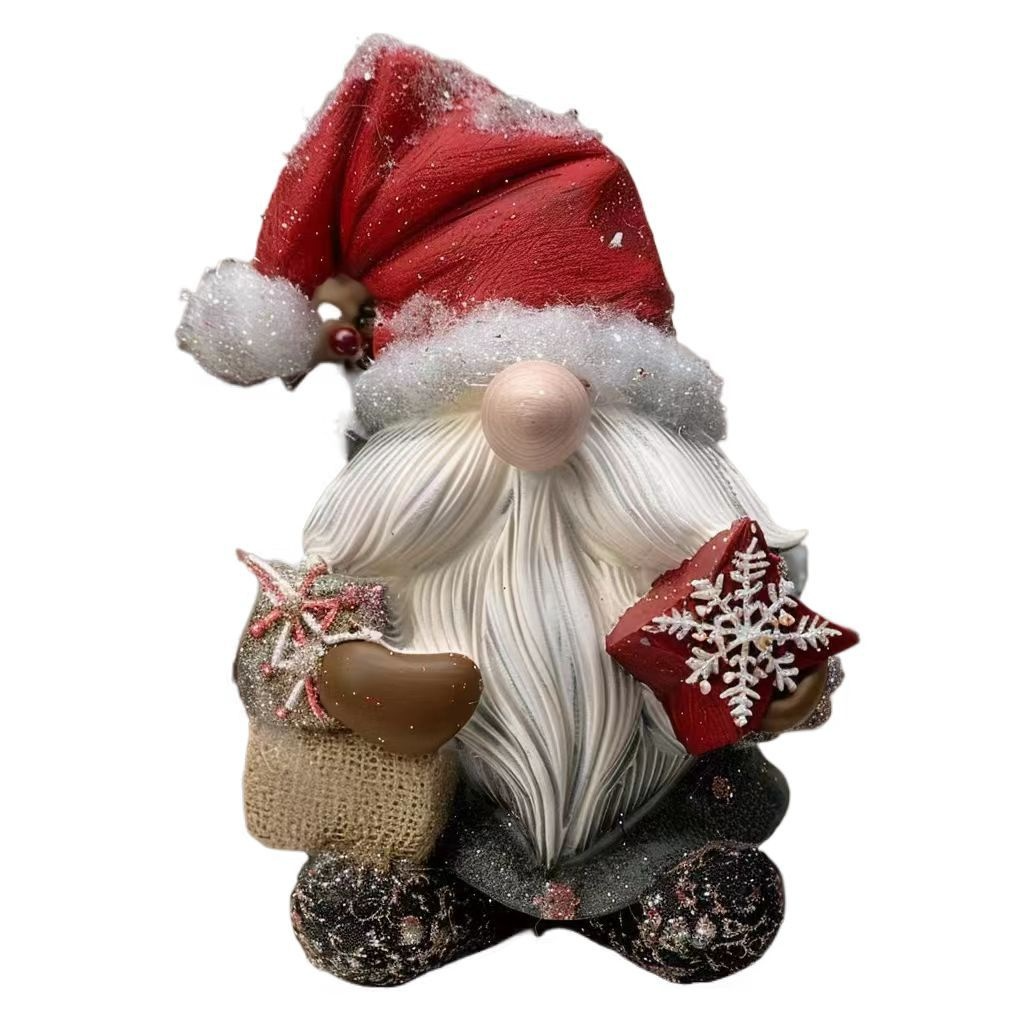 Christmas Green Fur Snowman Christmas Decoration Home Ornament