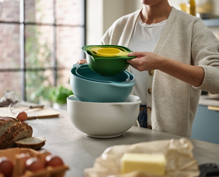 6pc Food Preparation Bowl Set (Opal) - Joseph Joseph Duo