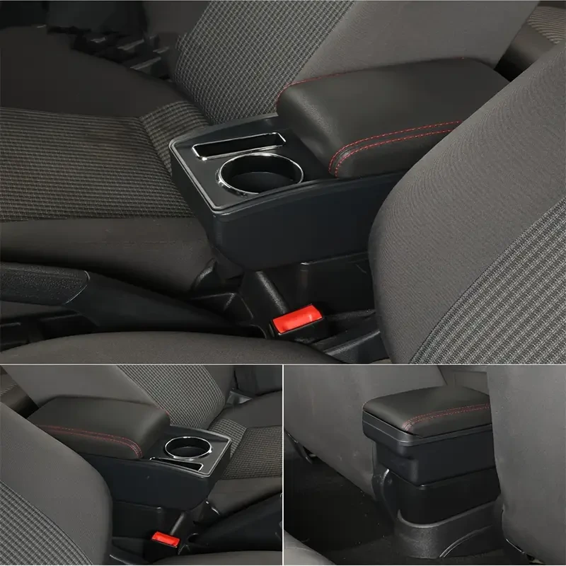 Car Armrest Organizer with Sliding Panel