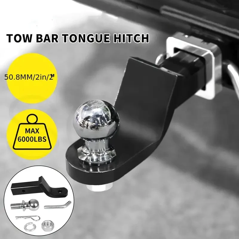 Steel Trailer Hitch Mount with 2-Inch Ball