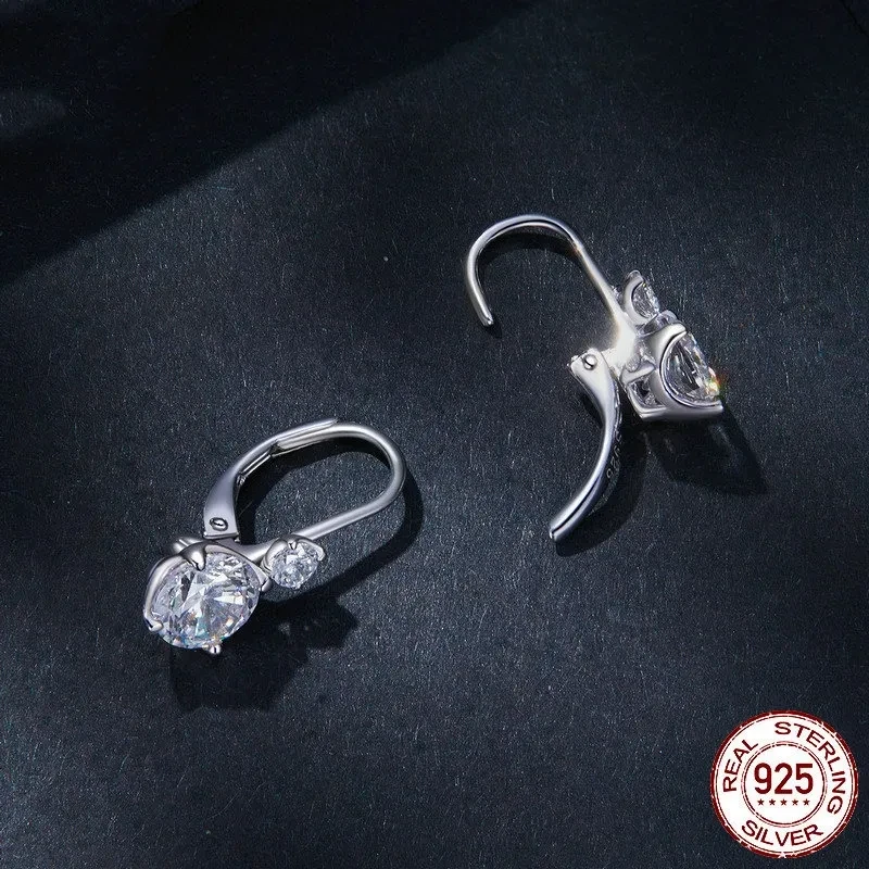 Affordable Luxury Style S925 Sterling Silver 1 Karat Moissanite Ear Clip