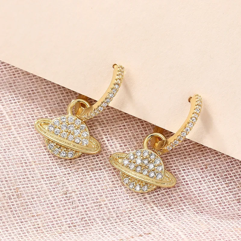 Cao Shi Europe And America Cross Border Shiny Blingbling Earrings