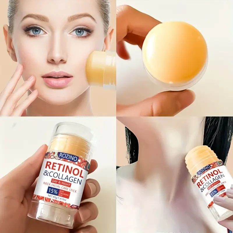 ROZINO 72h Long-Lasting Hydration Retinol & Collagen Facial Moisturizer Stick