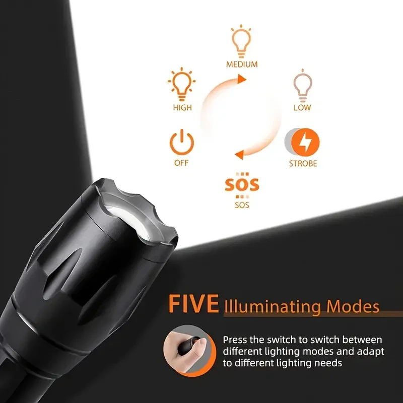 2pcs GoldenCentury Handheld LED Aluminum Flashlight