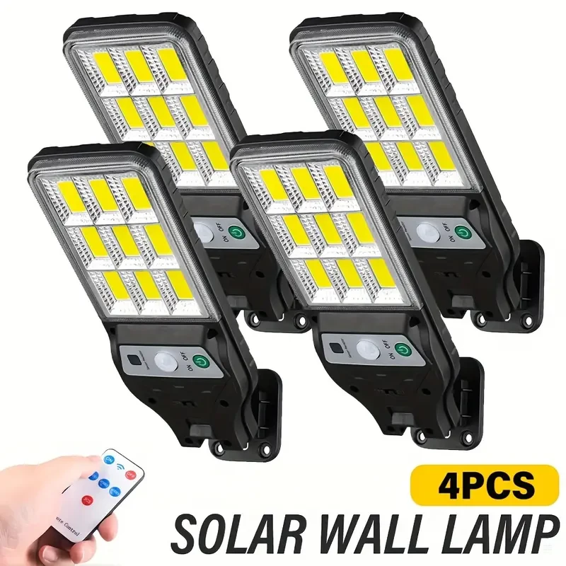 4pcs GoldenCentury Solar Wall Lights with Motion Sensor