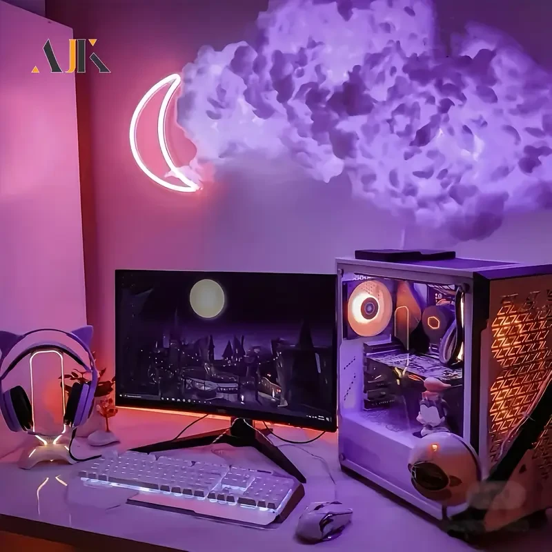 AJK 39.37 Inch LED Cloud Light with Music Rhythm & Thunder Effects