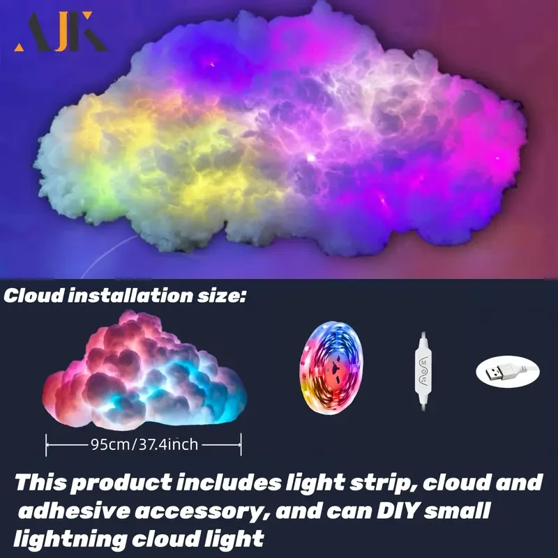 AJK Smart LED Cloud Light with Music Rhythm