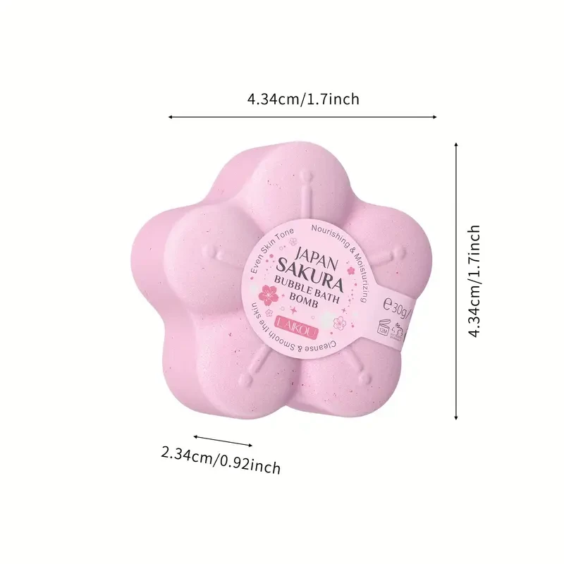 LAIKOU Japan Sakura Bubble Bath Bomb 30g Gentle Cleansing Smooth And Nourishing Moisturizing