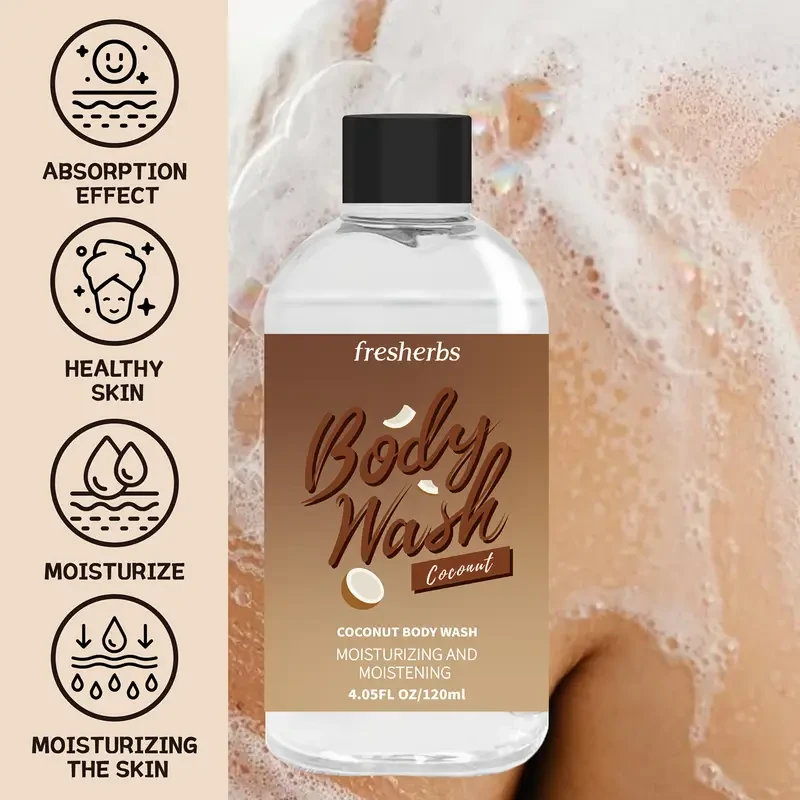 Fresherbs Coconut Body Wash - Exfoliating & Oil Control