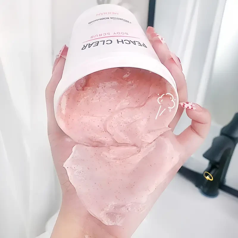 Hypoallergenic Peach Clear Exfoliating Body Scrub