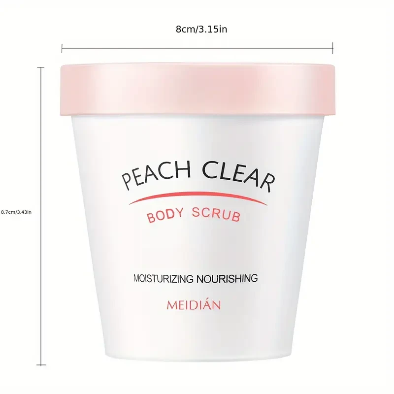 Hypoallergenic Peach Clear Exfoliating Body Scrub