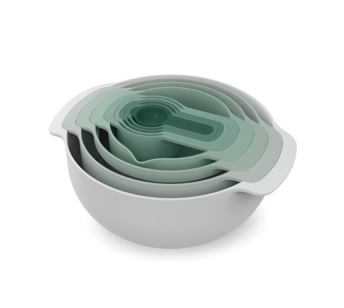Nest 9 Piece Bowls - Sage - Joseph Joseph