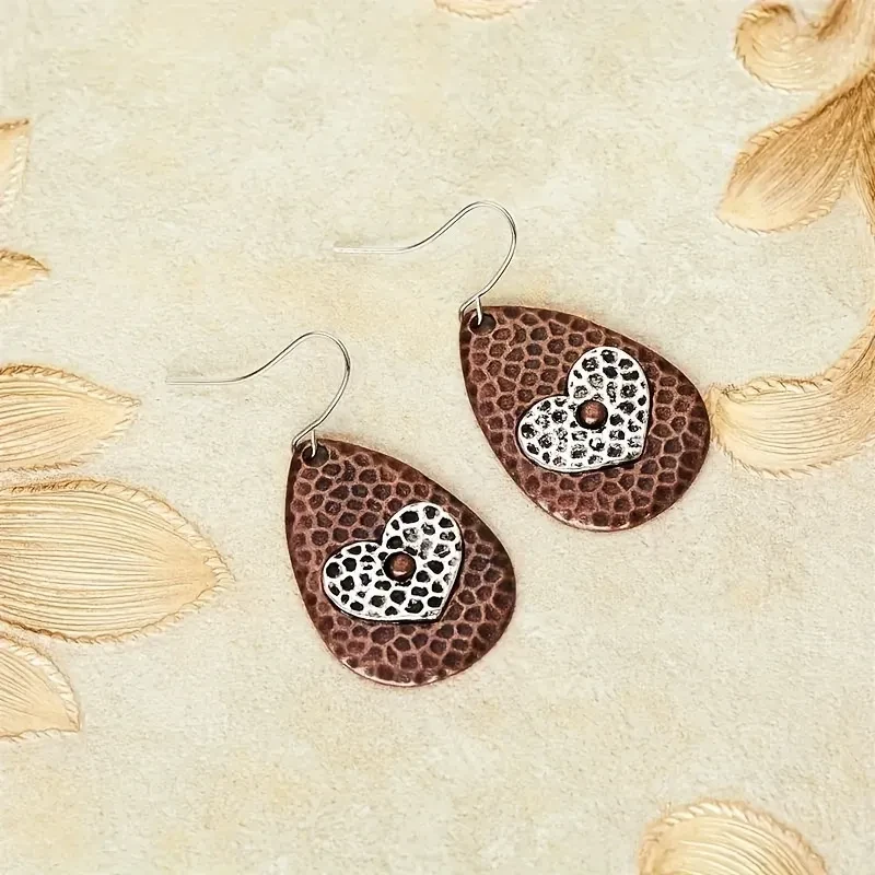 Vintage Drop-shaped Love Pendant Earrings