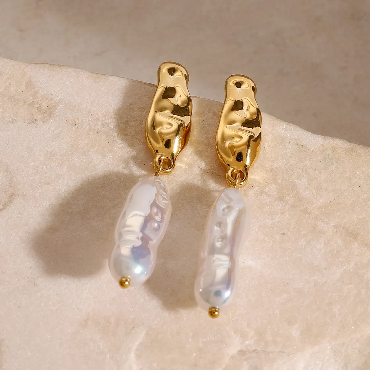 Stainless Steel Pearl Earrings High-grade Earrings
