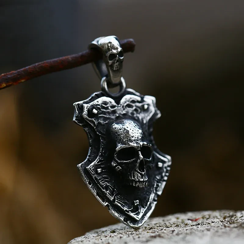 Men's Punk Skull Titanium Steel Pendant