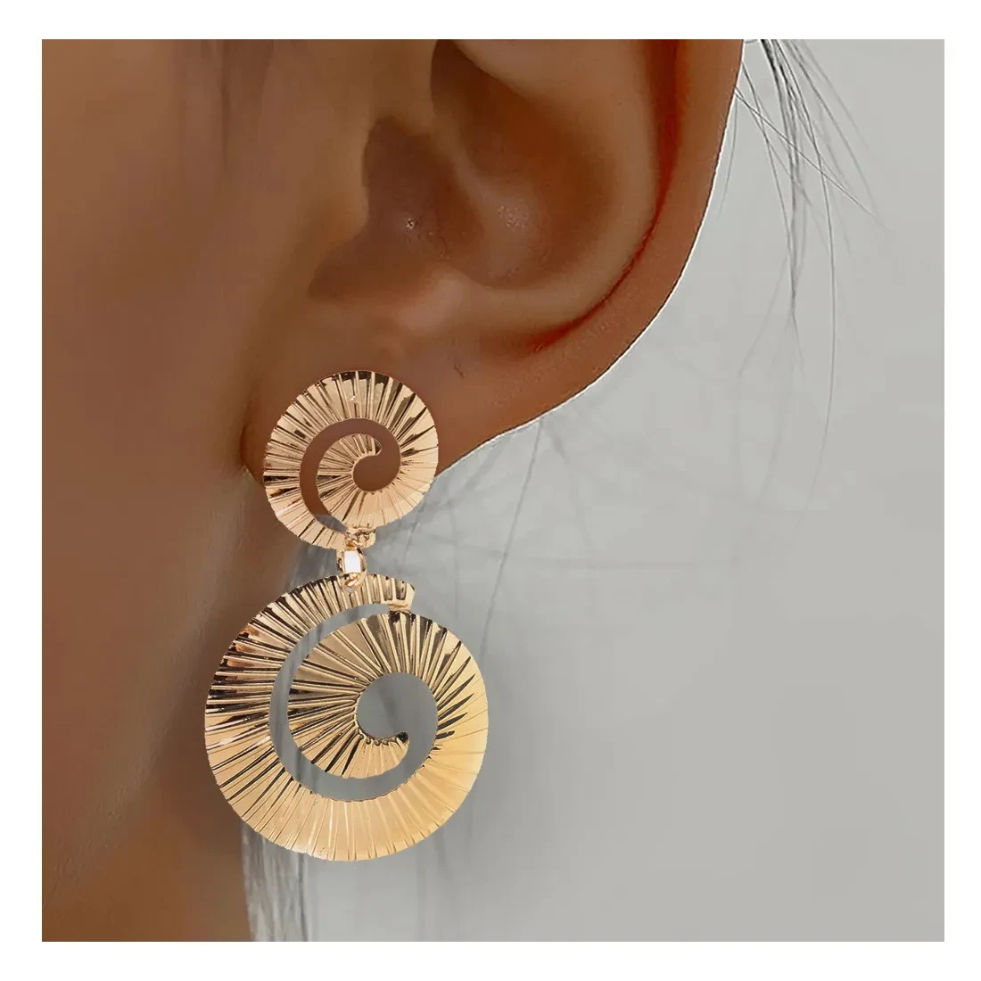European And American Spiral Earrings