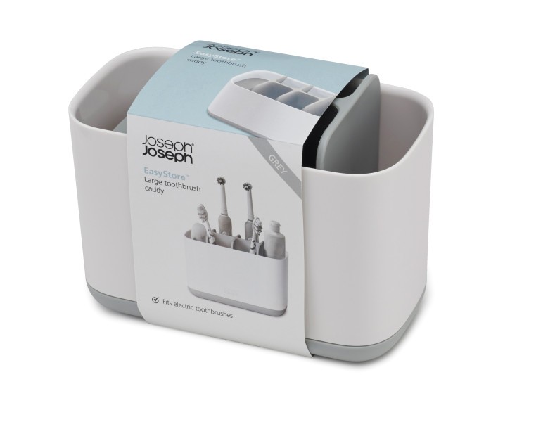 Easystore Toothbrush Caddy Large - Grey - Joseph Joseph