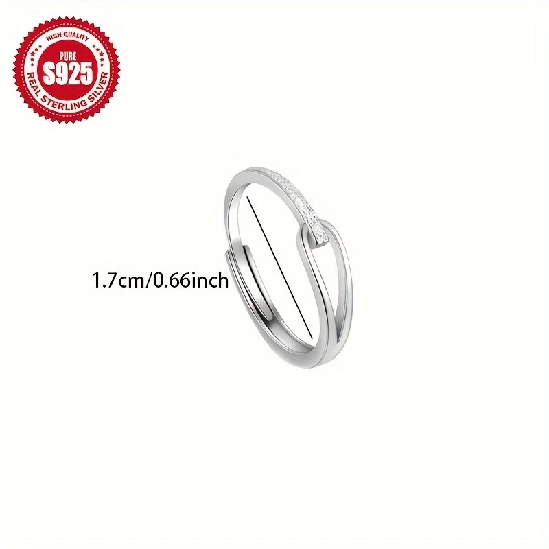 Elegant 925 Sterling Silver Adjustable Open Ring | 18K Golden Plated Rupert's Tear Design, Hypoallergenic & Vintage Style
