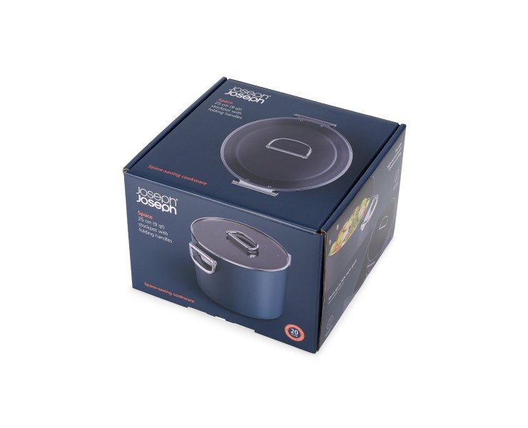 Space 25cm/8.5qt Non-Stick Induction Stock Pot & Lid - Joseph Joseph