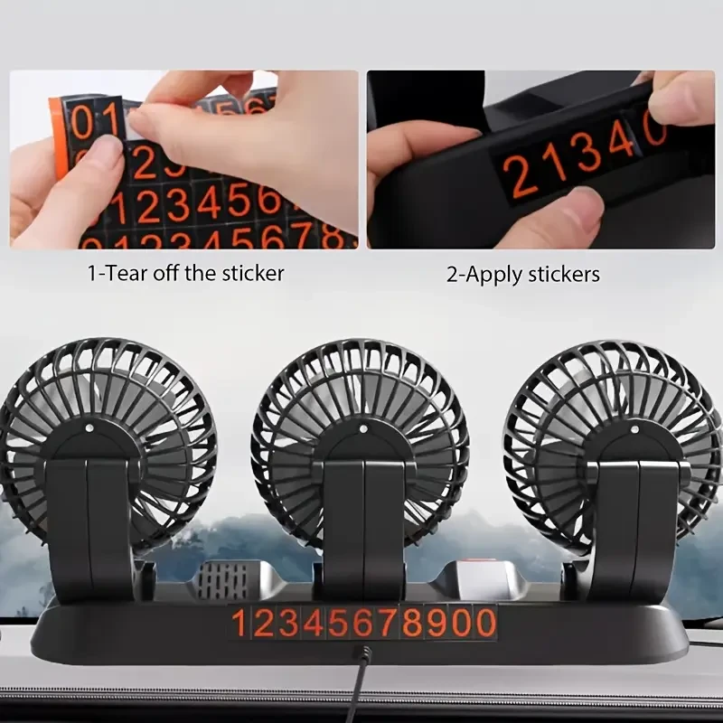 1pc USB Interface Electronic fan, Car Fan, Voltage 5V power 15W