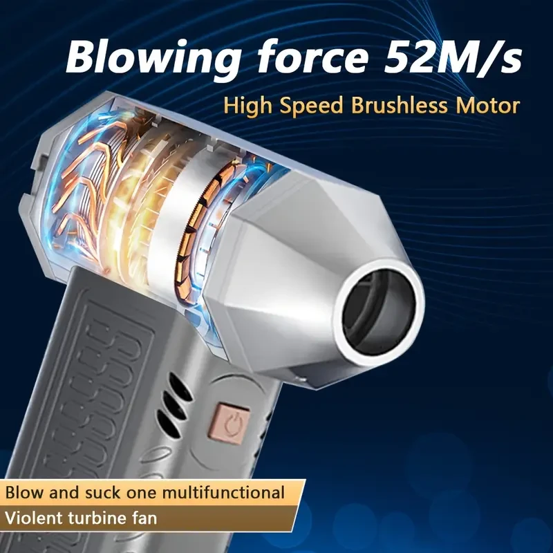 Portable High-Speed Brushless Motor Fan with Accessories