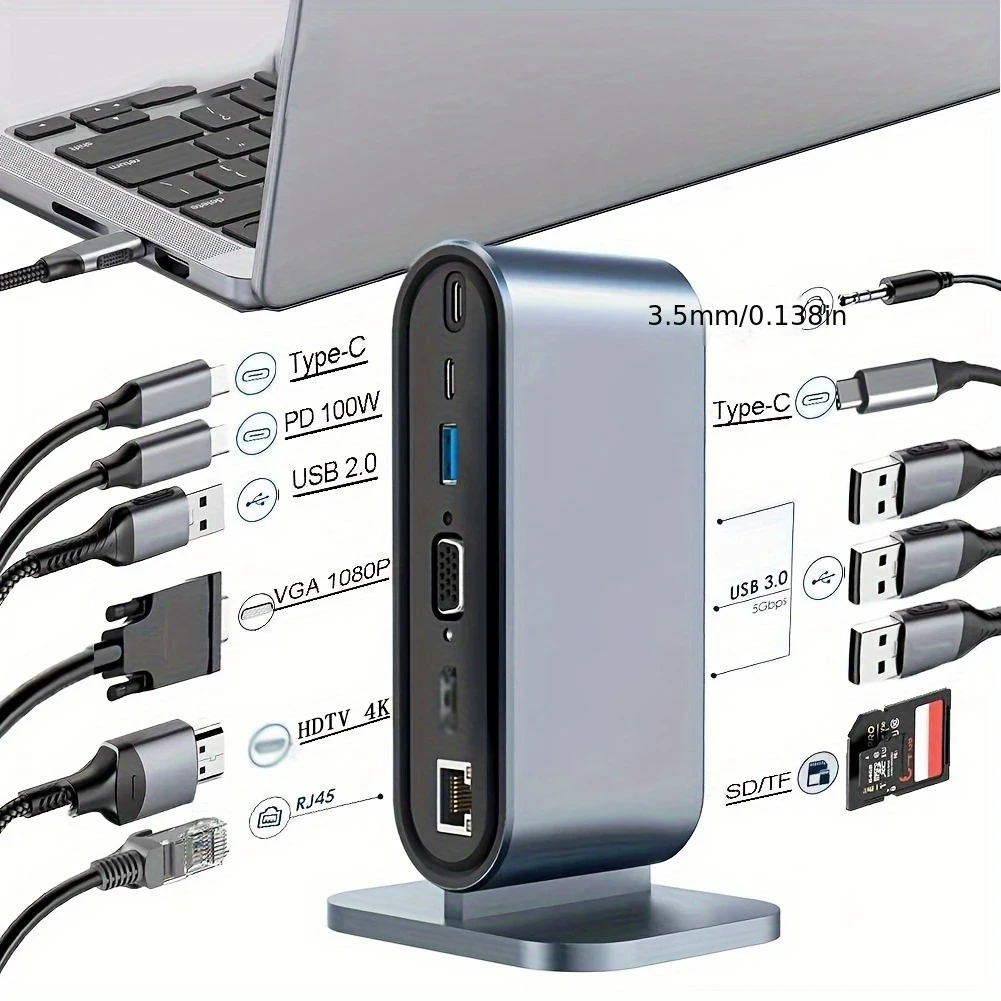 USB-C Hub 3.0 Multi-Port Adapter for Laptop