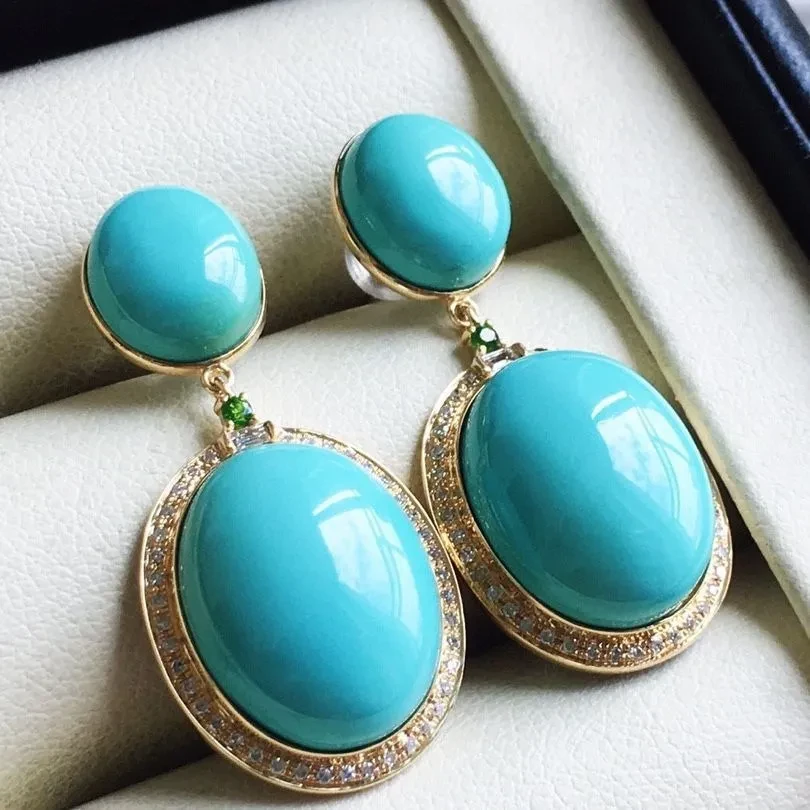 Imitation Turquoise Earrings Fashionable And Elegant