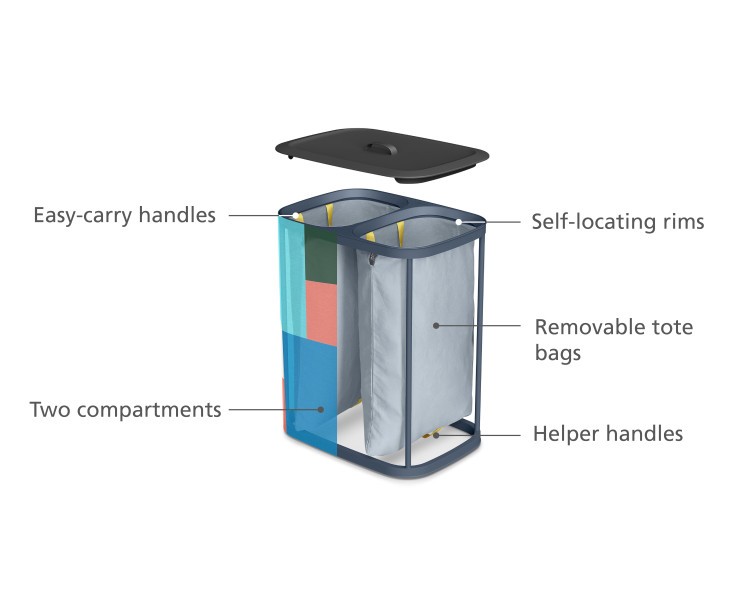 Tota 90L Laundry Basket - Jonathan Lawes - Joseph Joseph