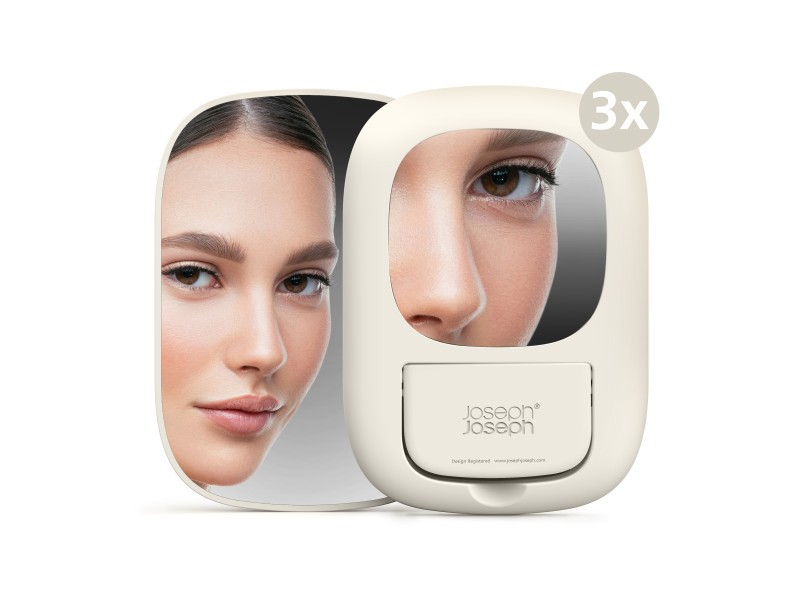 Viva Large Cosmetic Organiser with Removable Mirror - Shell - Joseph Joseph