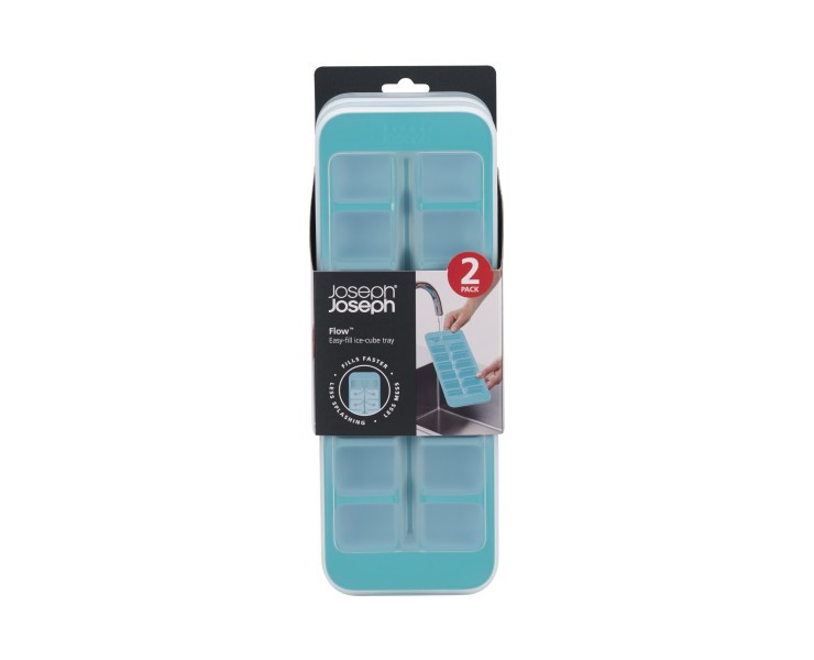 Flow Easy-fill Ice-cube Tray - 2pk  - Joseph Joseph