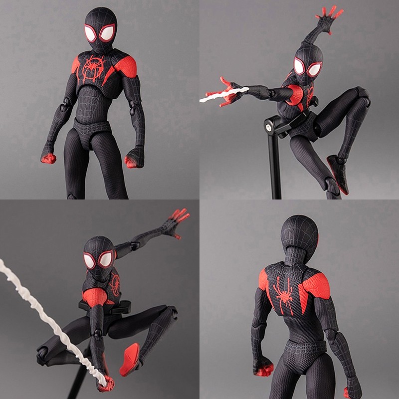 Sv Action Spiderman Miles Morales Action Figure - Sentinel Marvel Spider-Man Into the Spider Verse Model Toys