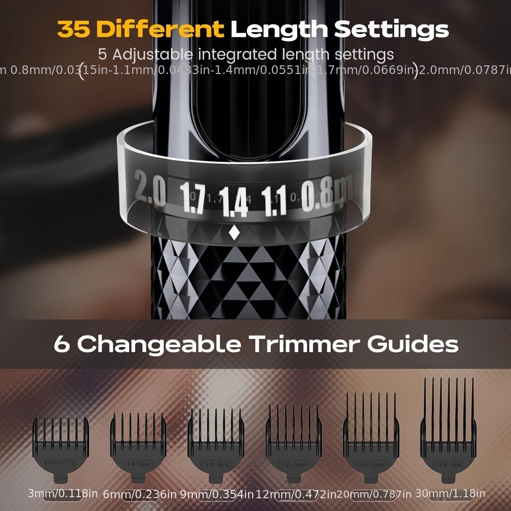 Men's Beard Trimmer Professional Adjustable Precision Trimmer, Hair Clipper, Electric Razor, Men's Beauty Set, Unique Trim Lengths, Anniversary Gifts, Birthday Gifts, Father's Day Gifts