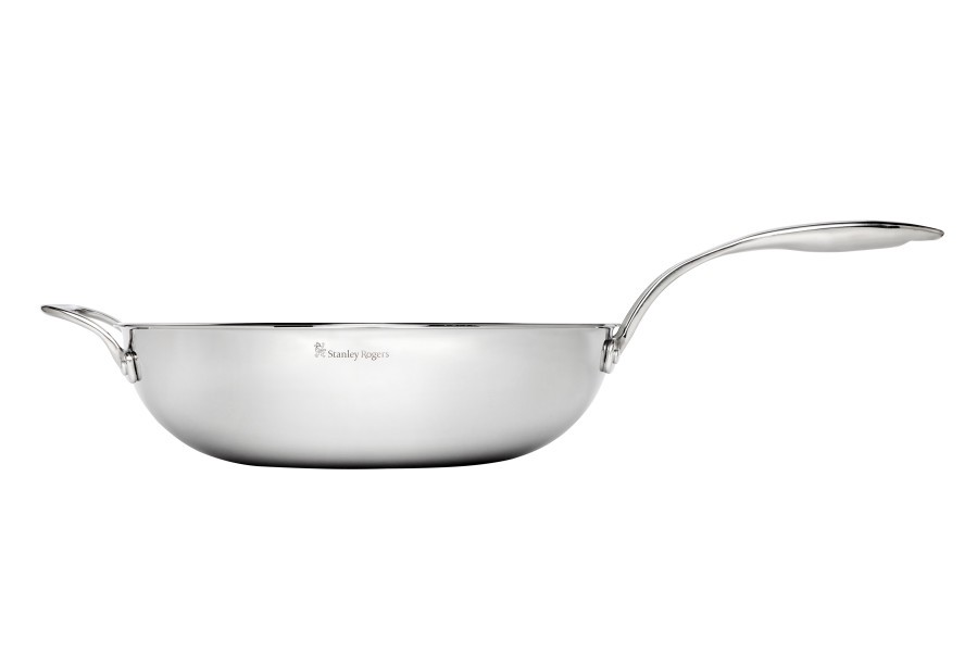 Matrix Stainless Steel Wok Pan 32cm - Stanley Rogers