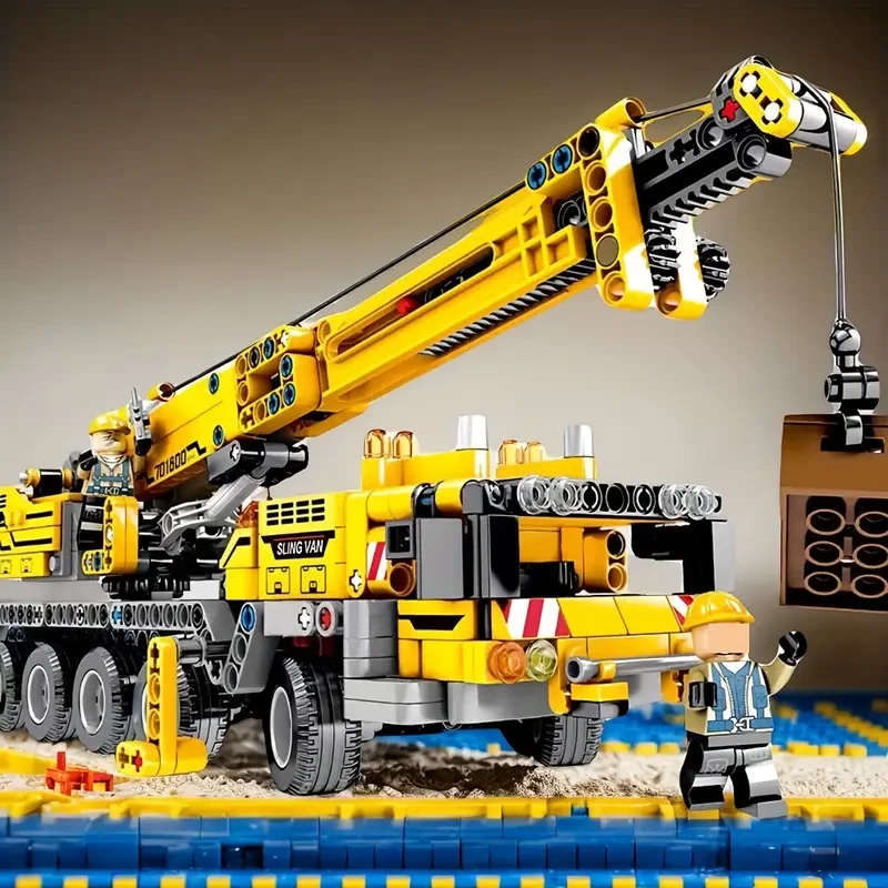 524pcs Crane Mech Model Building Toy