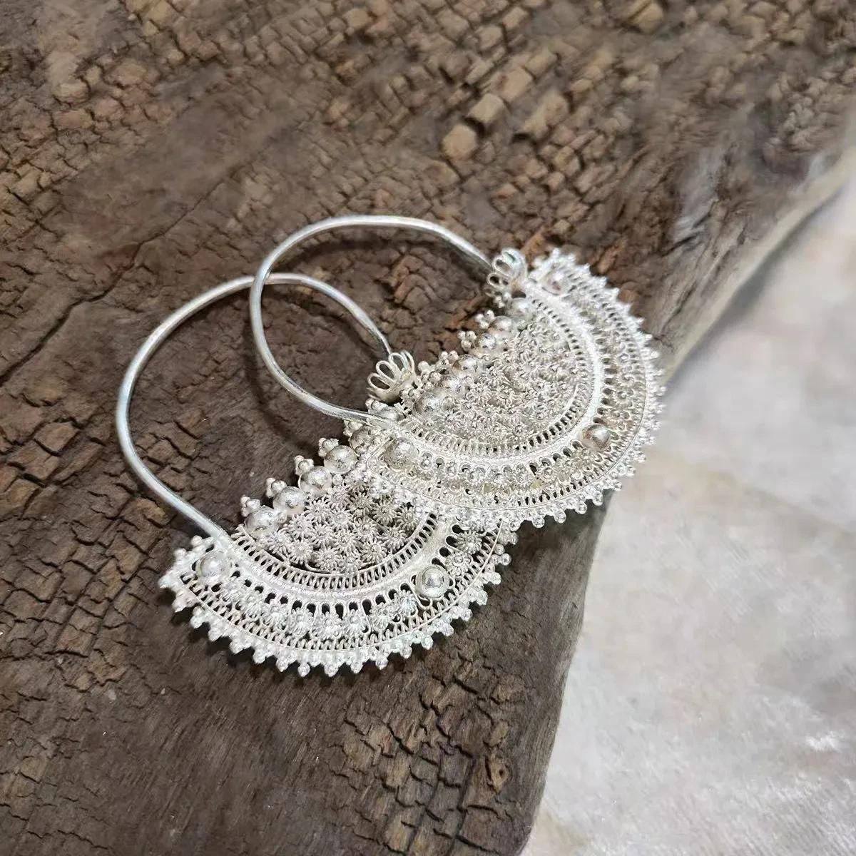 Earrings Traditional Zhot Featured Large Size