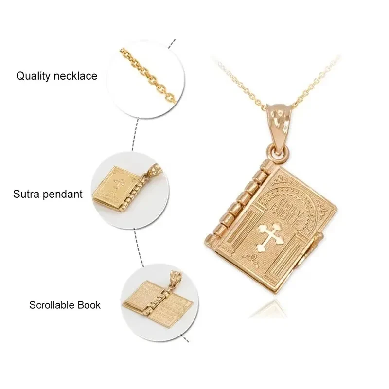 Bible Necklace Personalized Bible Book Pendant