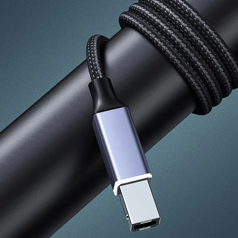 1pc SOOPII Nylon Braided USB-C to USB-B 2.0 Cable