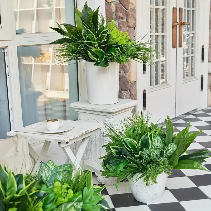 Outdoor Artificial Boxwood Anti UV Pseudo Stem Plants