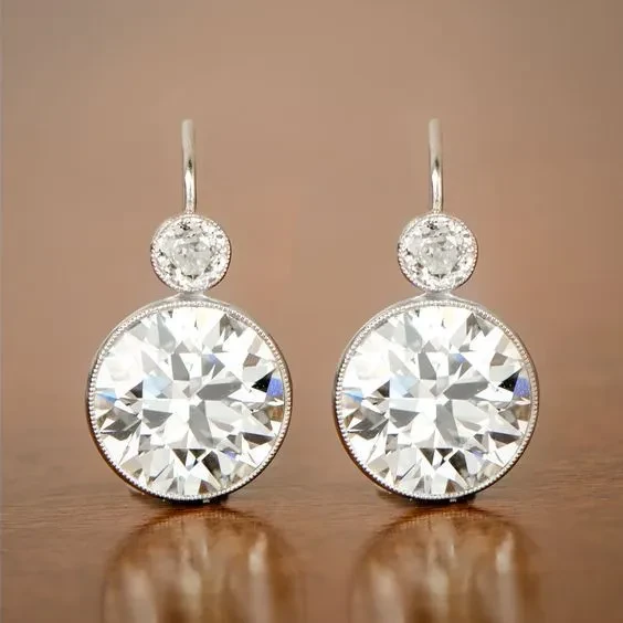 Simple Classy And All-matching Round Zircon Women's Earrings