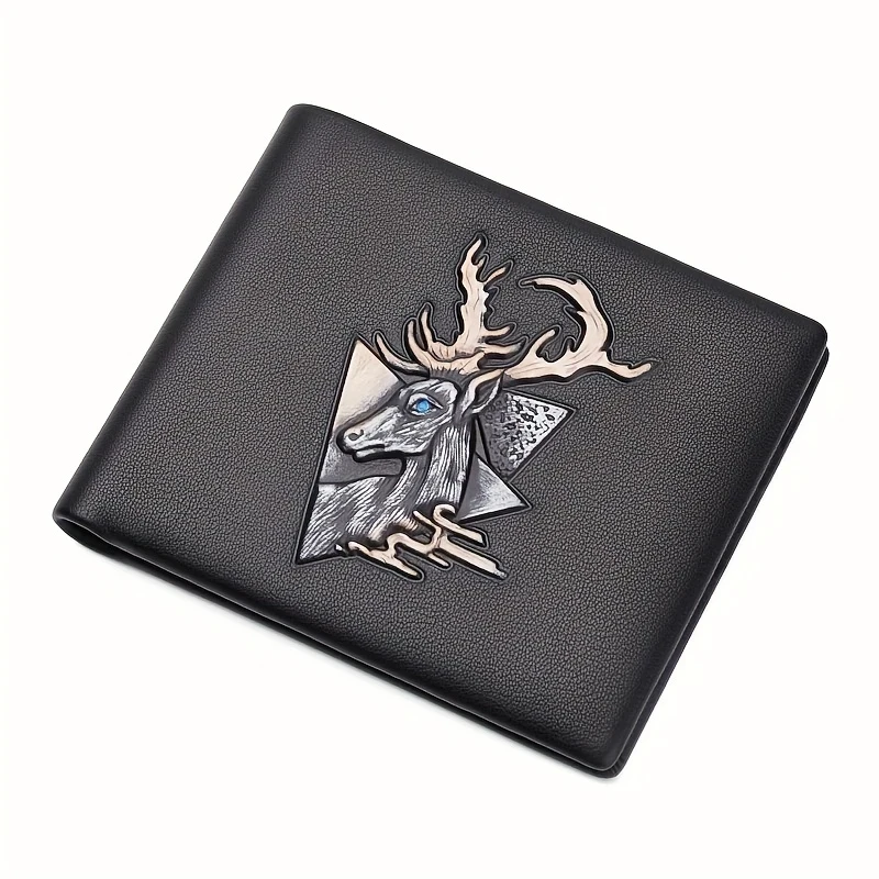 BISON DENIM Vintage Black Genuine Leather Wallet