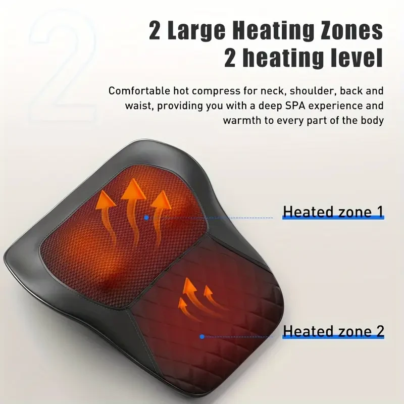 HOMEMASSA 3D Kneading Massage Pillow with Heat