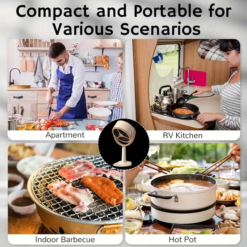 One Portable Range Hood USB Plug-in, Powerful Suction Power