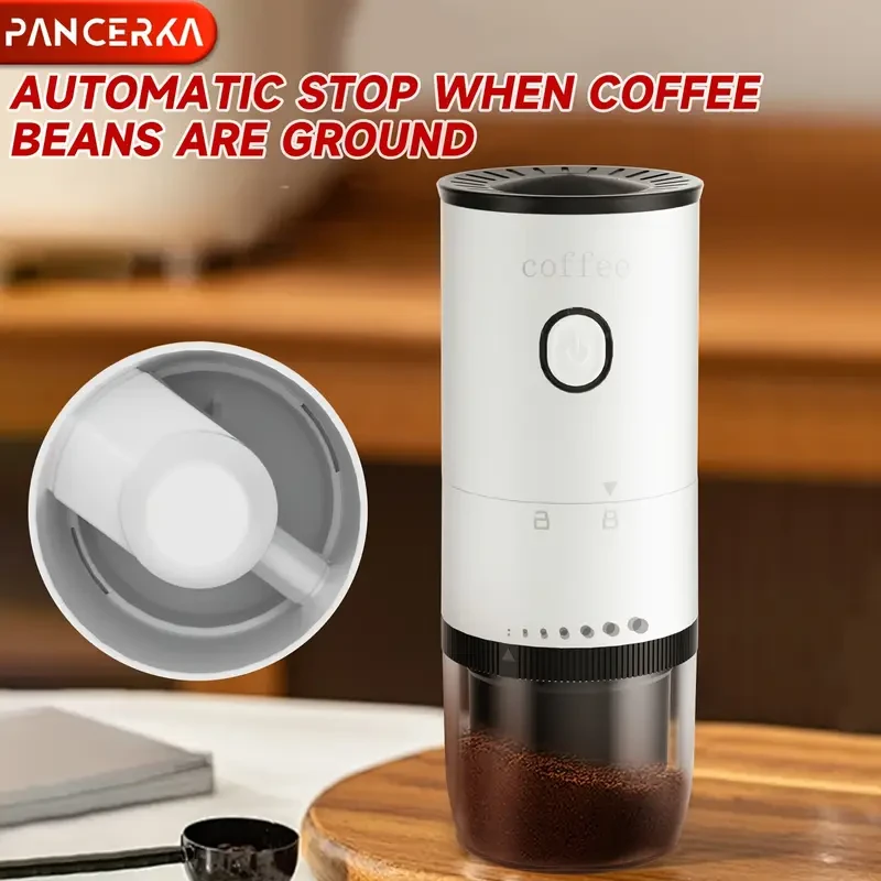 PANCERKA Portable Electric Coffee Bean Mill with Customizable Options