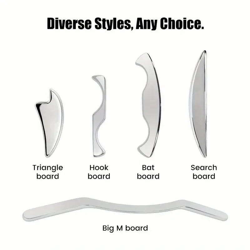 SALORIE 5pcs Stainless Steel Gua Sha Massage Set